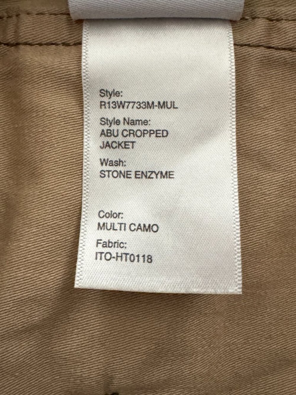 R13 Surplus Patchwork Camo Leopard Cropped Military Jacket | Medium $300 or OBO - Picture 9 of 12